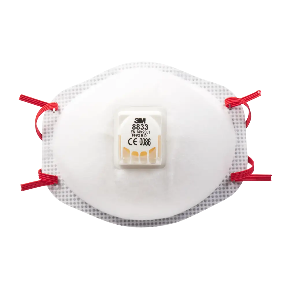 8833 Disposable 10p Half Face Mask - White
