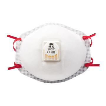 8833 Disposable 10p Half Face Mask - White