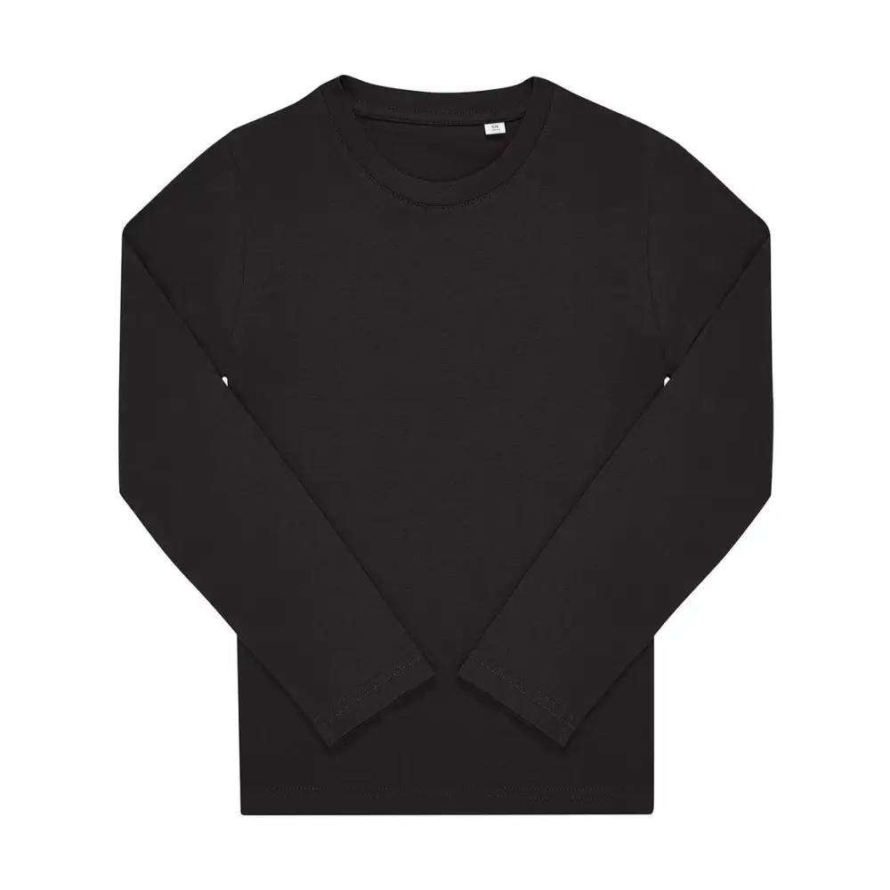 B&C #E150 LSL T-Shirt /kids - Black / 5/6 (110/116)