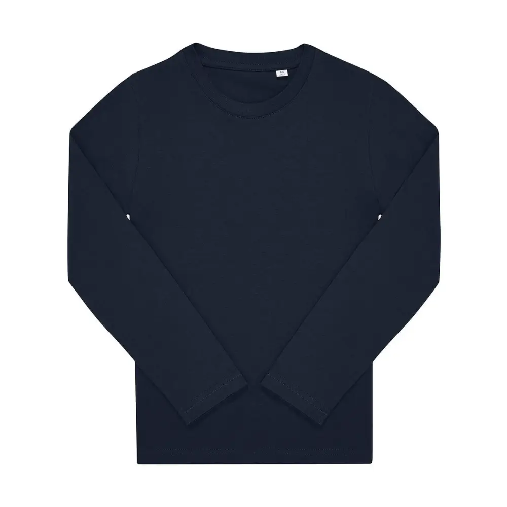 B&C #E150 LSL T-Shirt /kids - Navy / 5/6 (110/116)