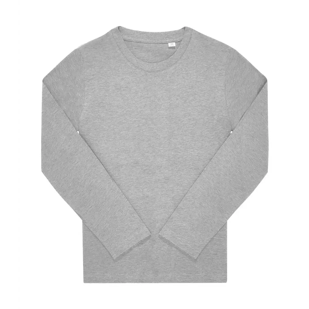 B&C #E150 LSL T-Shirt /kids - Sport Grey / 5/6 (110/116)