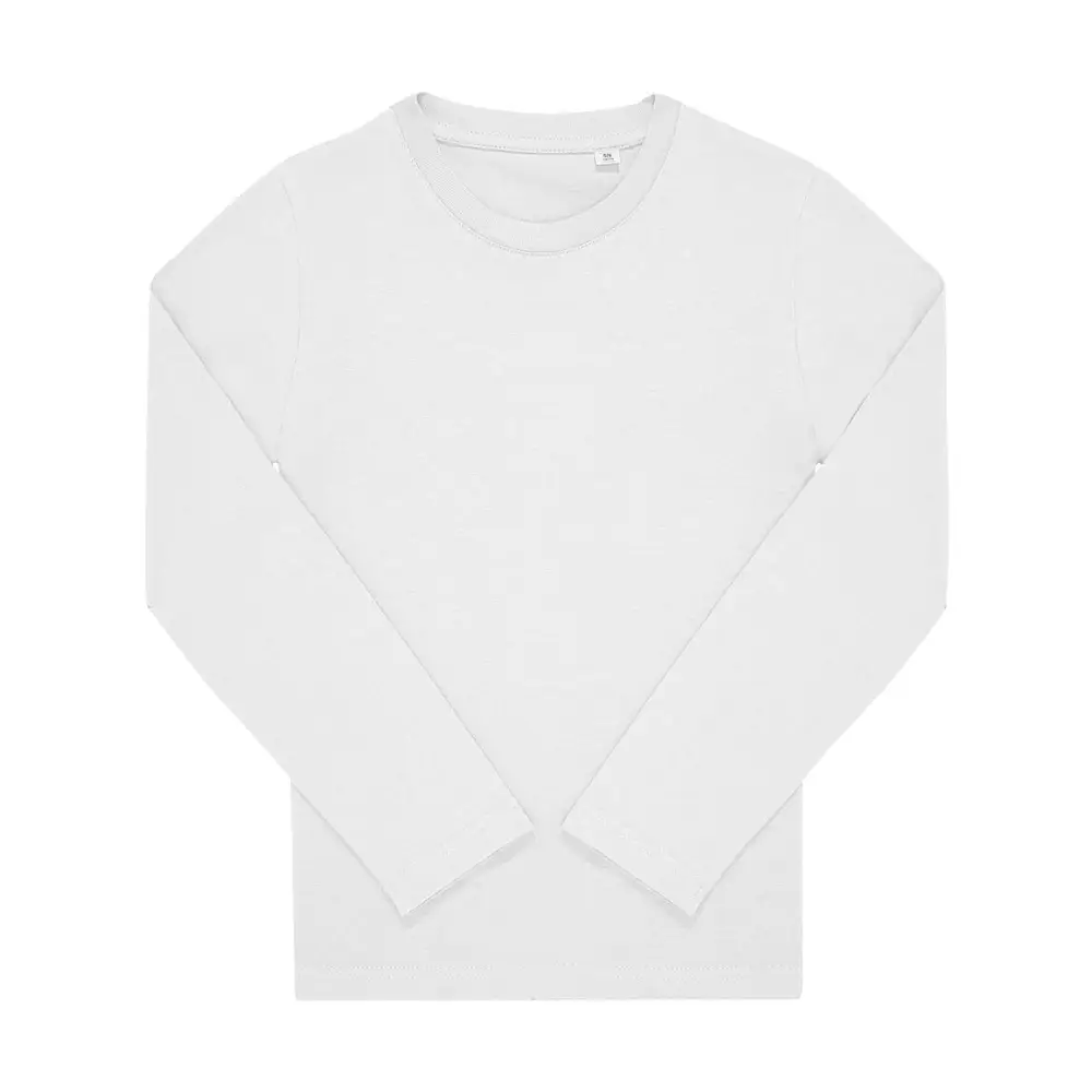 B&C #E150 LSL T-Shirt /kids - White / 5/6 (110/116)