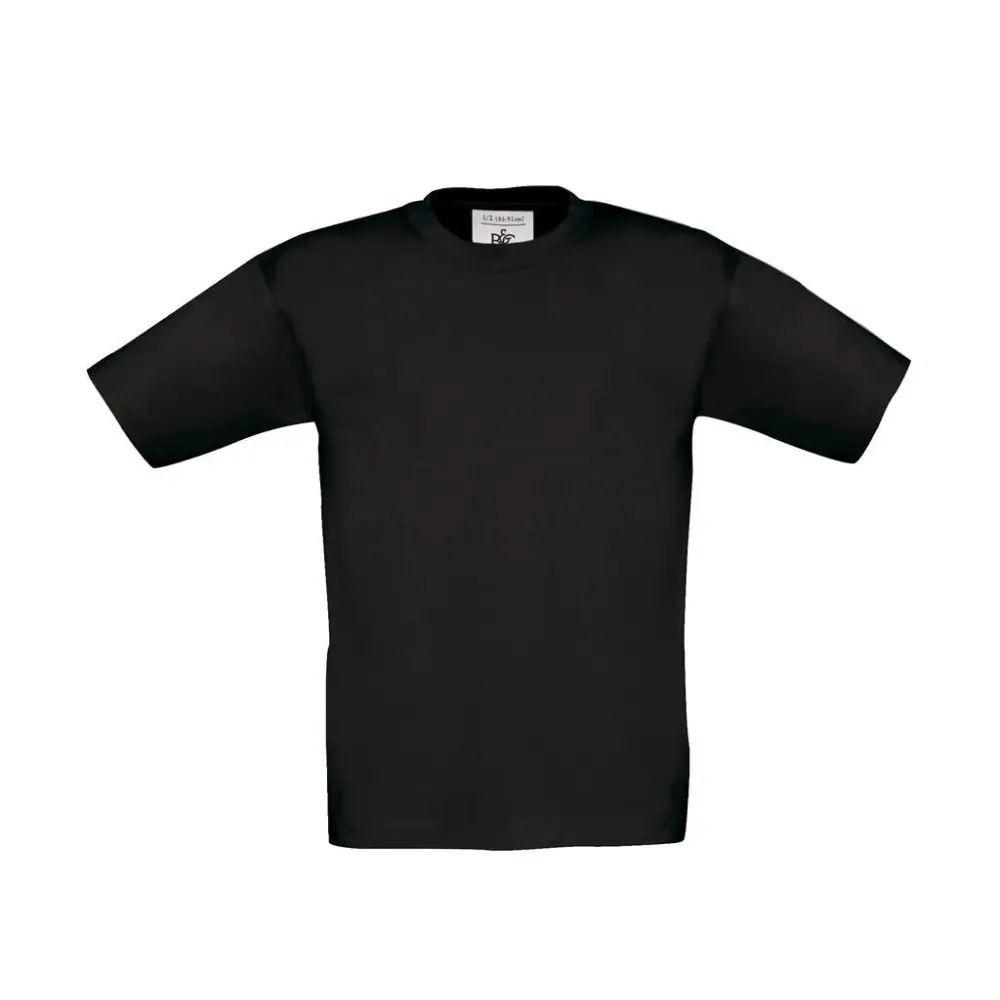 B&C Exact 150/kids T-Shirt - Black / 1/2 (86/92)