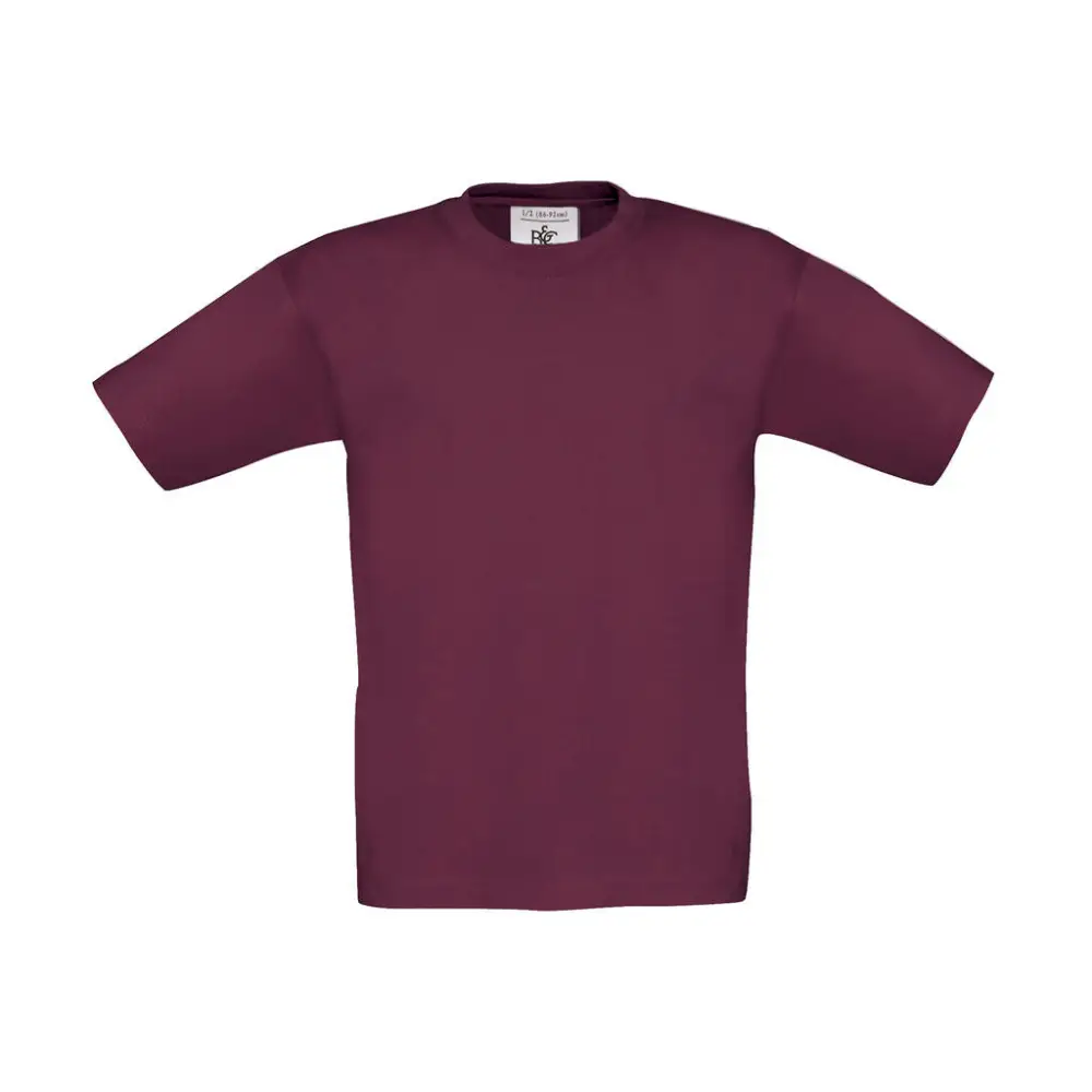 B&C Exact 150/kids T-Shirt - Burgundy / 3/4 (98/104)