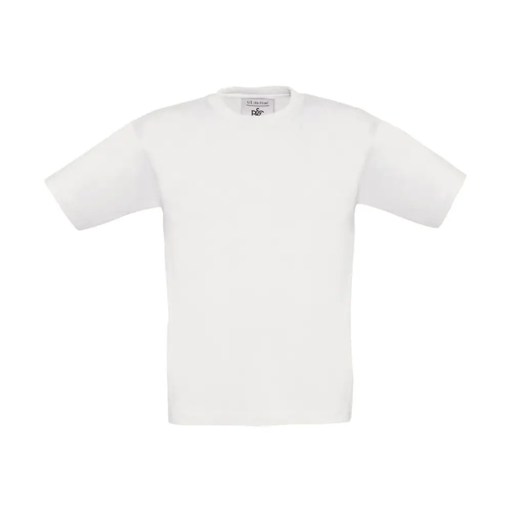 B&C Exact 190/kids T-Shirt - White / 3/4 (98/104)