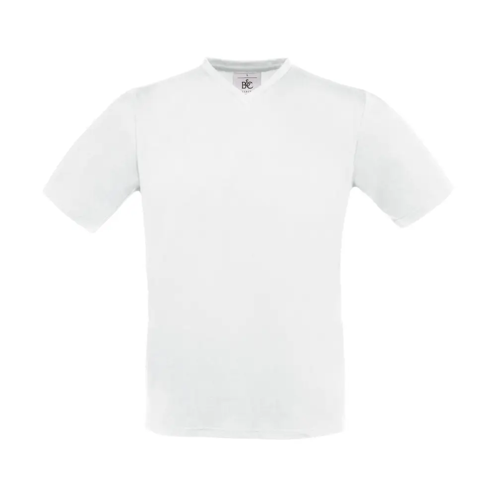 B&C Exact V-neck T-Shirt - White / S