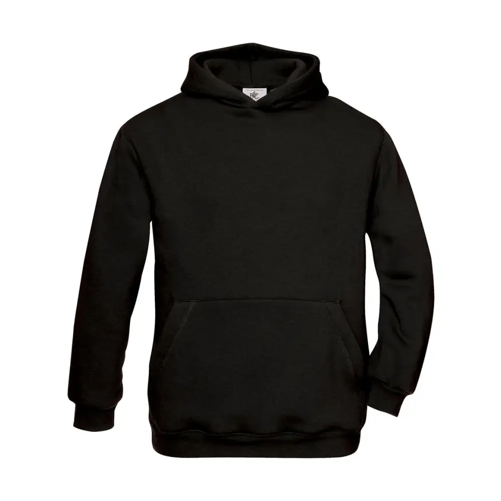 B&C Hooded/kids Sweat - Black / 3/4 (98/104)