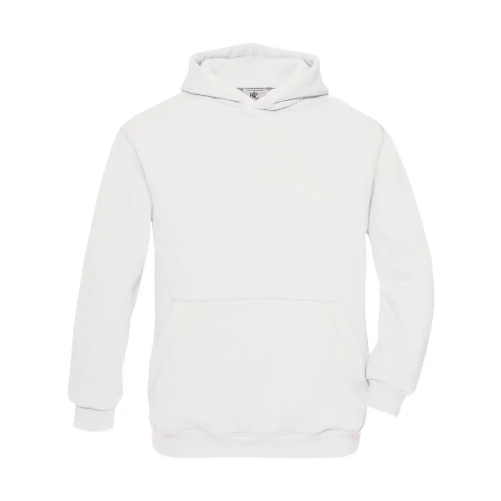 B&C Hooded/kids Sweat - White / 3/4 (98/104)
