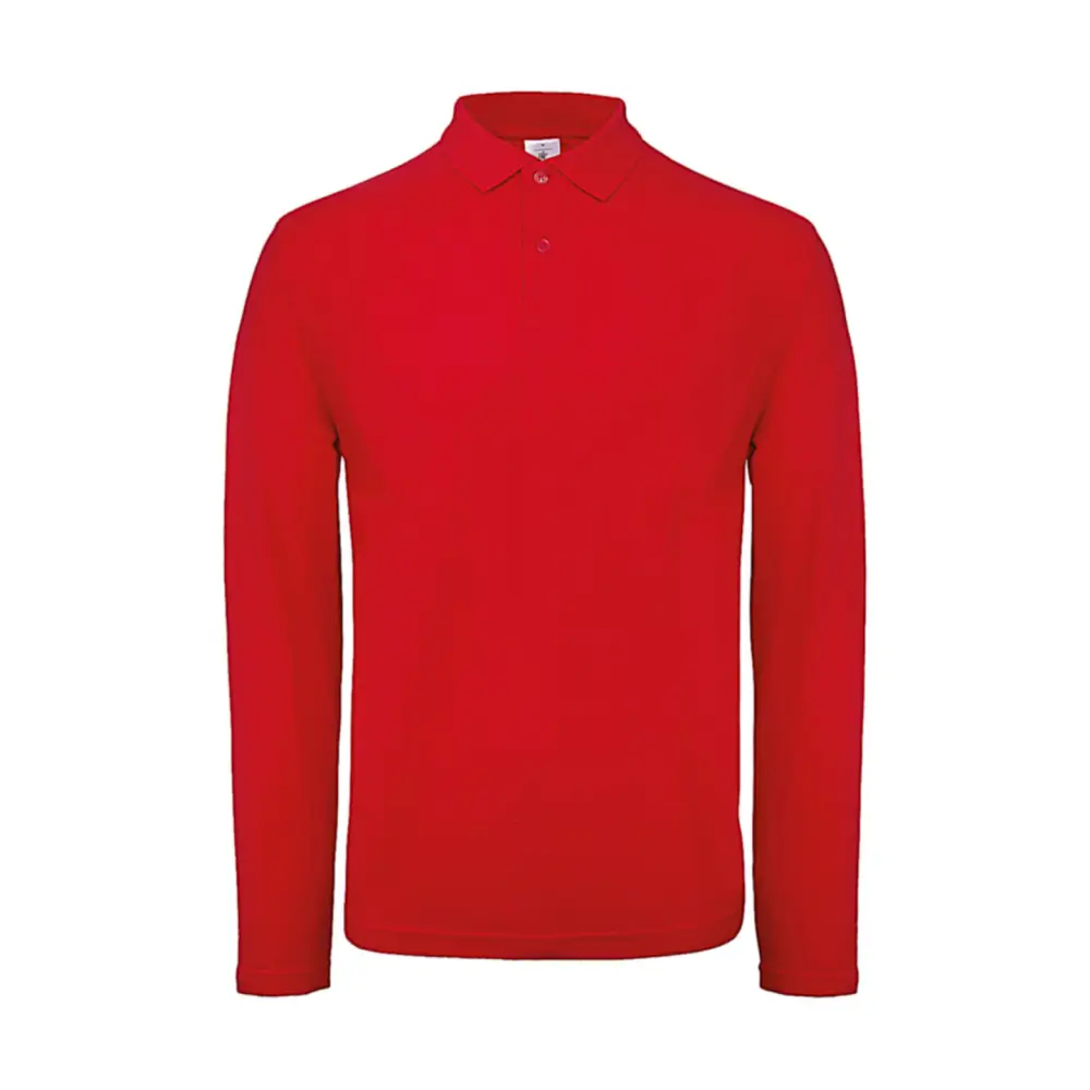 B&C ID.001 LSL Polo - Red / XS
