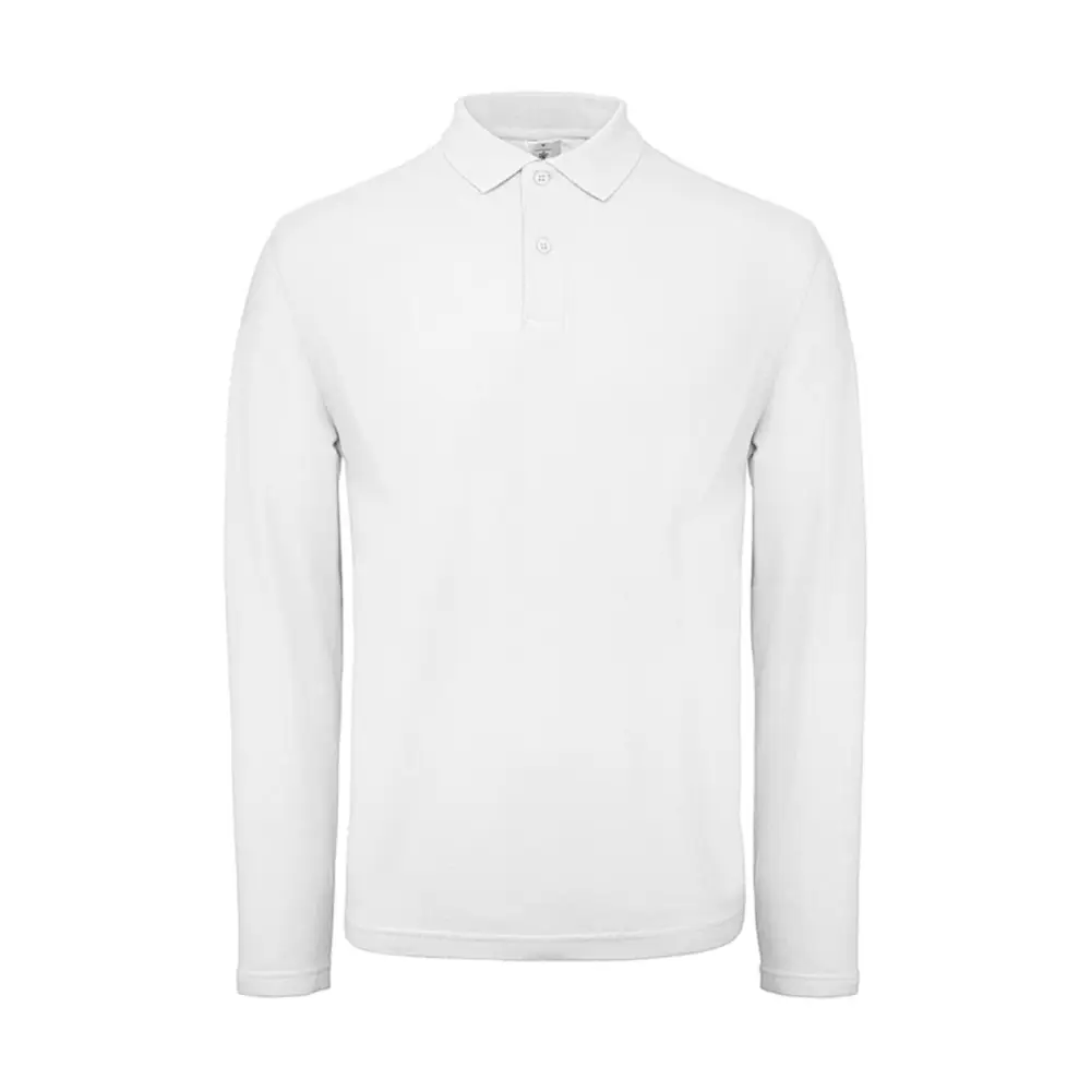 B&C ID.001 LSL Polo - White / XS
