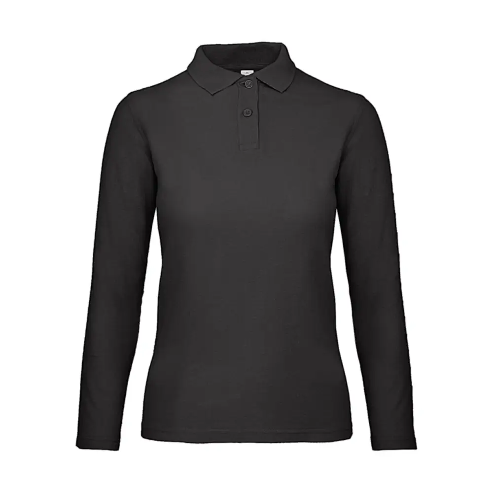 B&C ID.001 LSL /women Polo - Black / XS