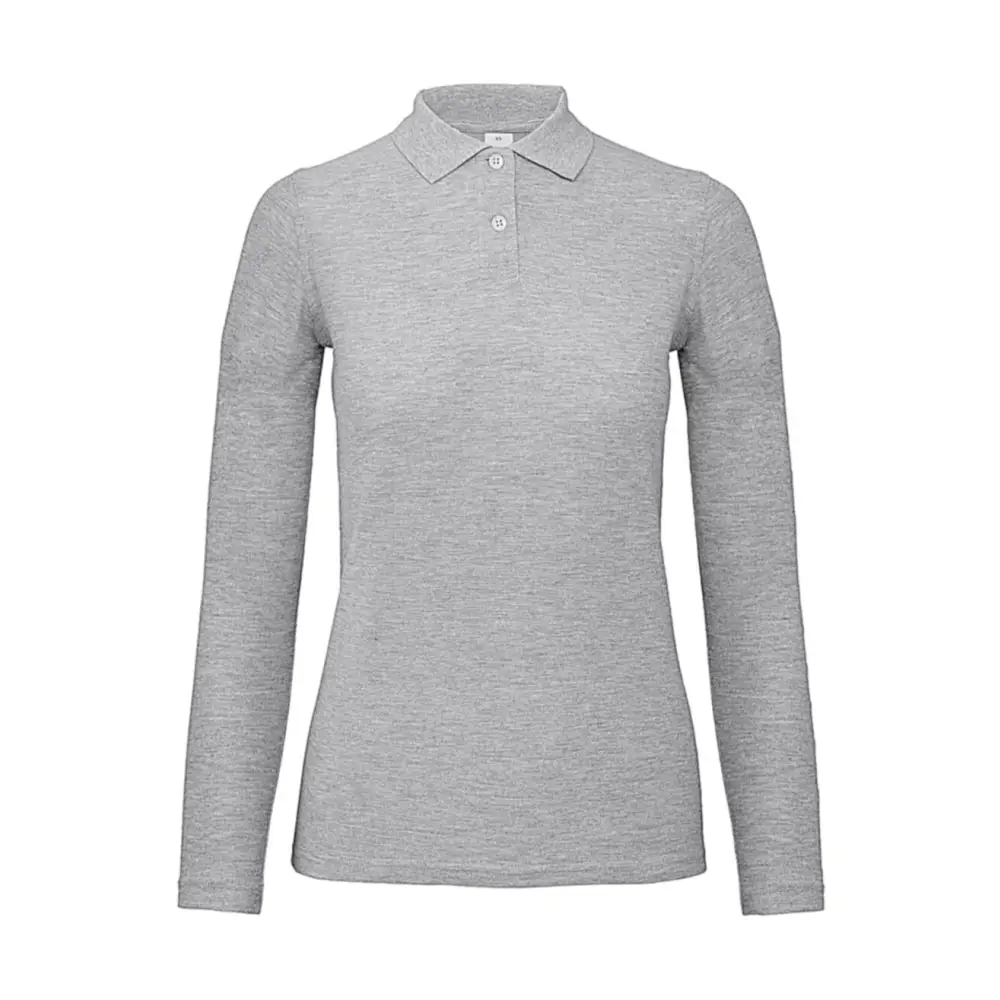 B&C ID.001 LSL /women Polo - Heather Grey / XS
