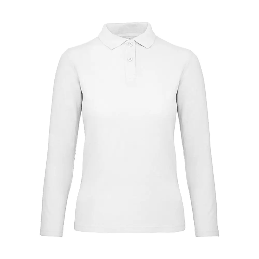 B&C ID.001 LSL /women Polo - White / XS