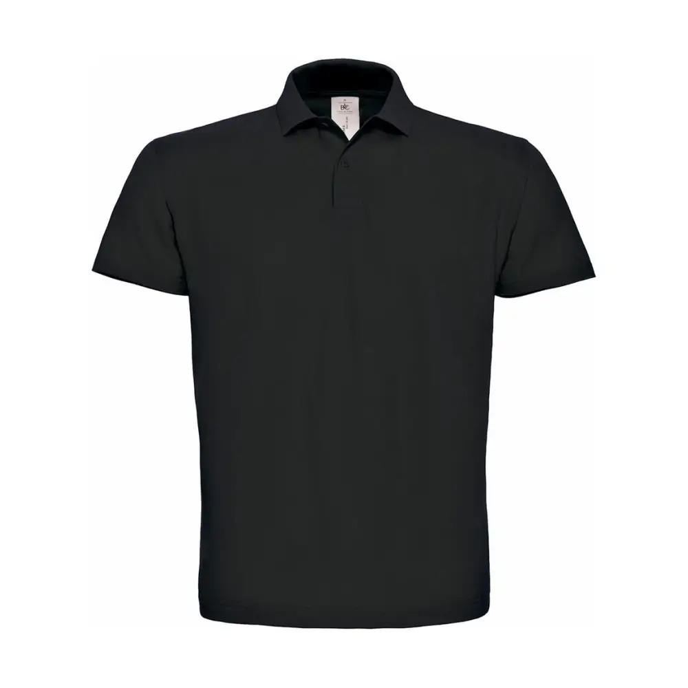B&C ID.001 Piqué Polo Shirt - Black / XS