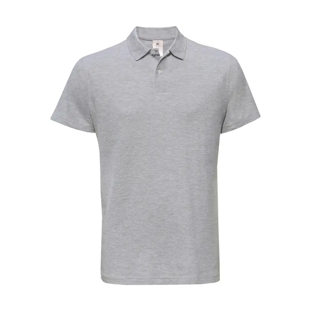 B&C ID.001 Piqué Polo Shirt - Heather Grey / XS