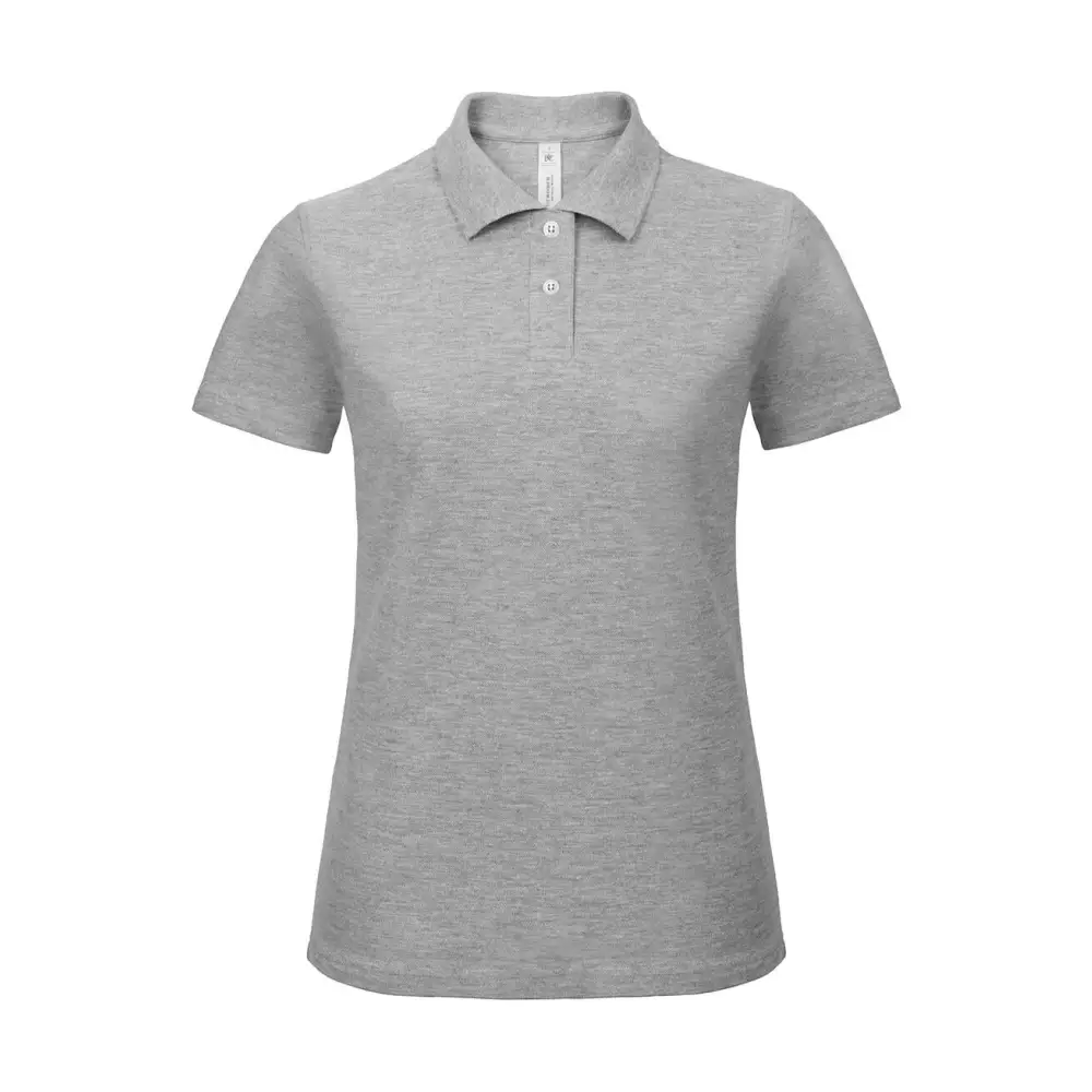 B&C ID.001/women Piqué Polo Shirt - Heather Grey / XS