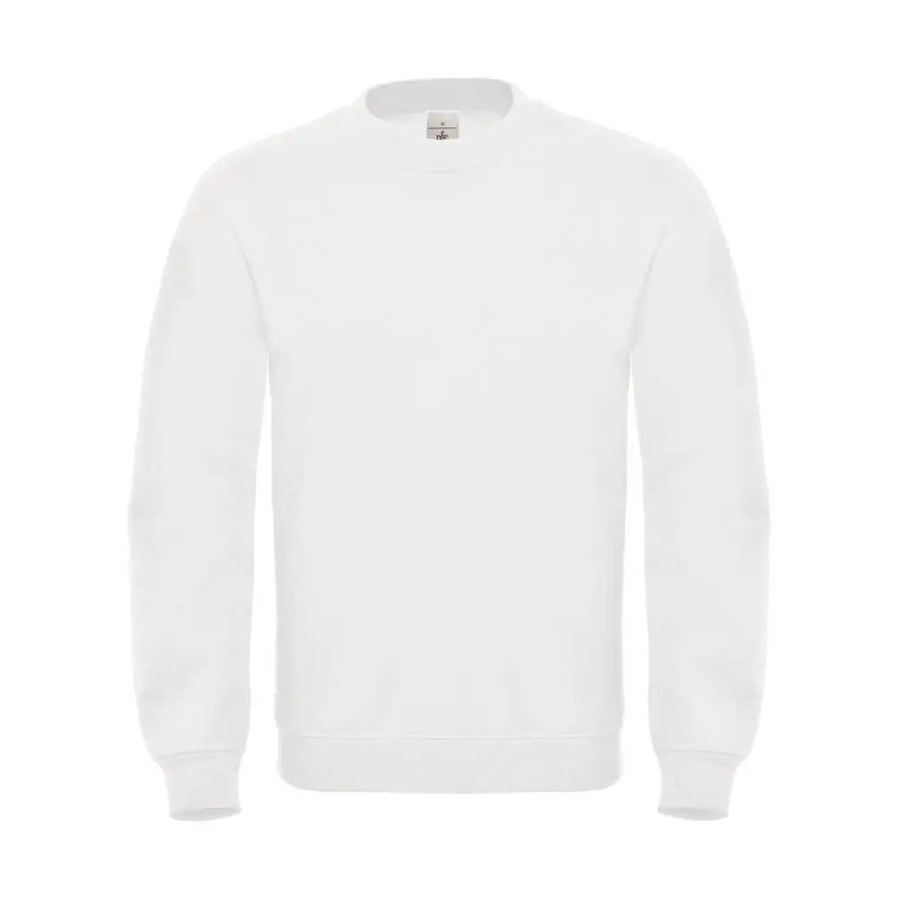 B&C ID.002 Cotton Rich Sweatshirt - White / XS