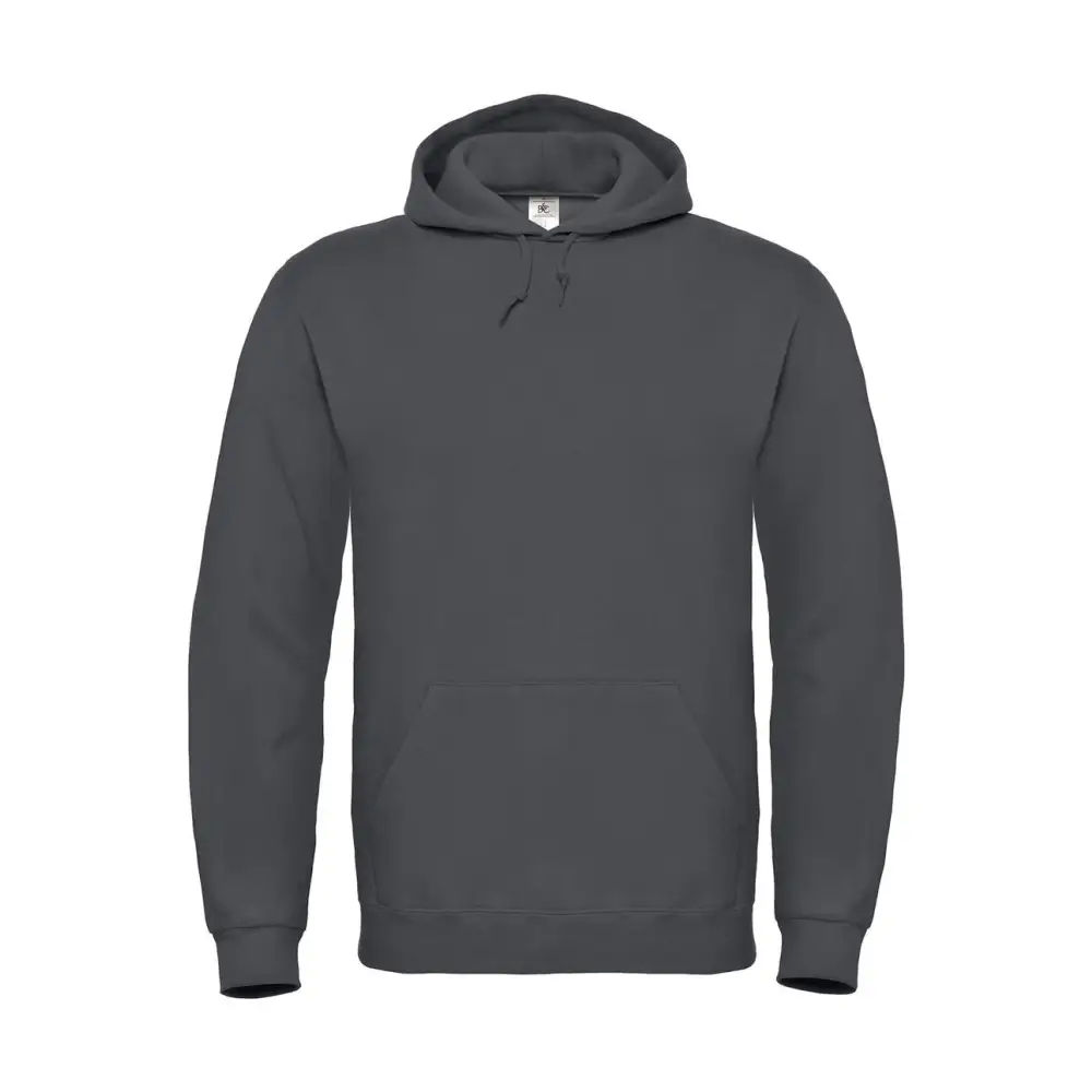 B&C ID.003 Cotton Rich Hooded Sweatshirt - Anthracite / XS