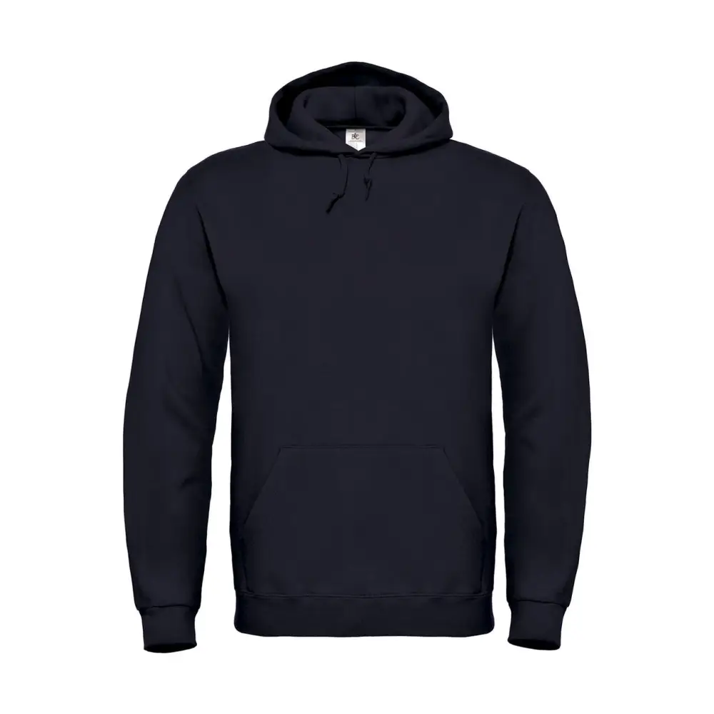 B&C ID.003 Cotton Rich Hooded Sweatshirt - Black / XS