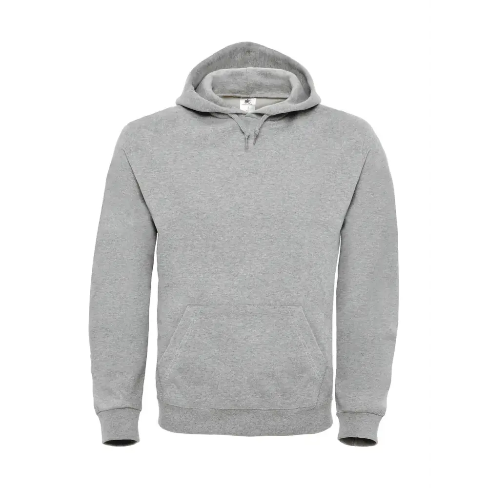 B&C ID.003 Cotton Rich Hooded Sweatshirt - Heather Grey / XS