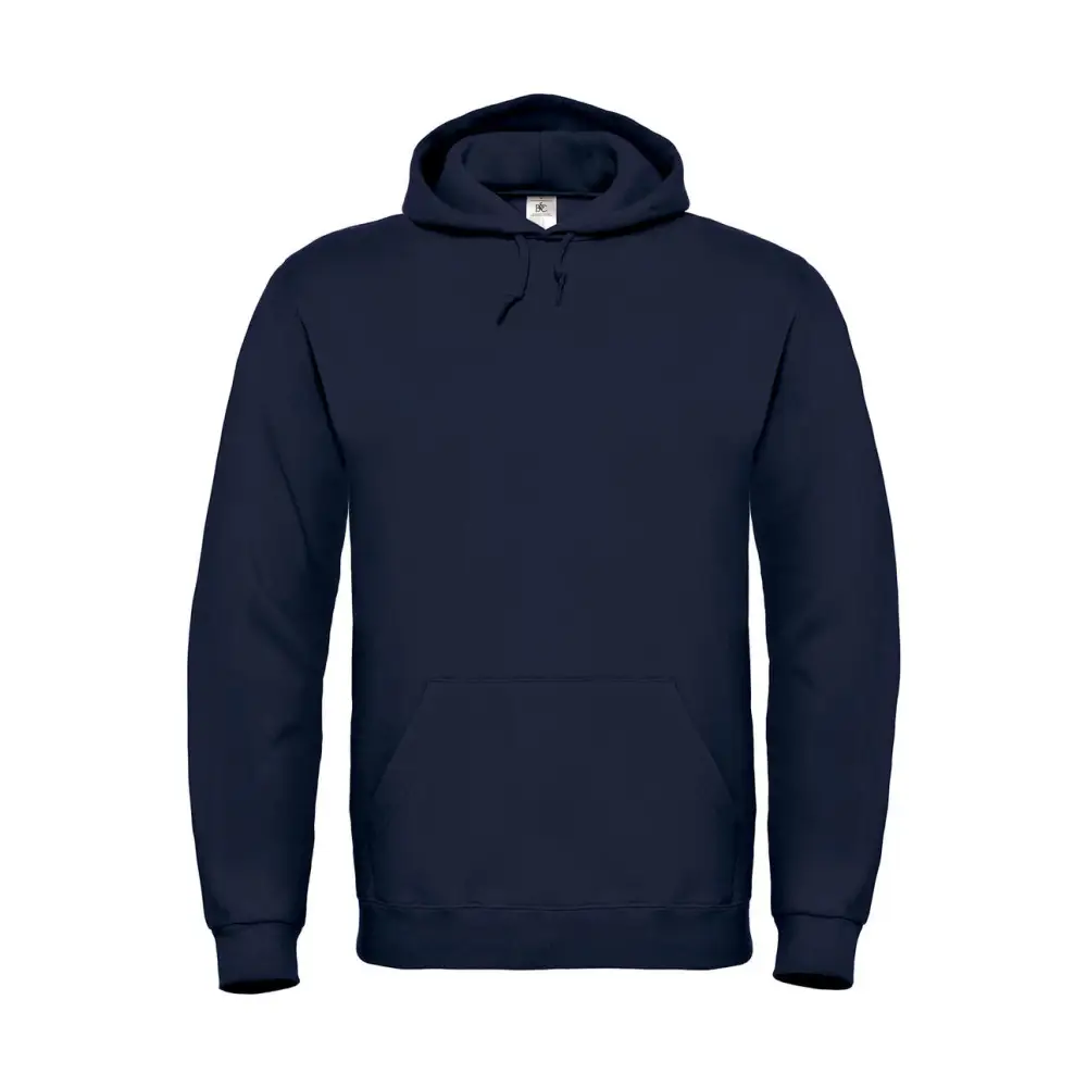 B&C ID.003 Cotton Rich Hooded Sweatshirt - Navy / XS