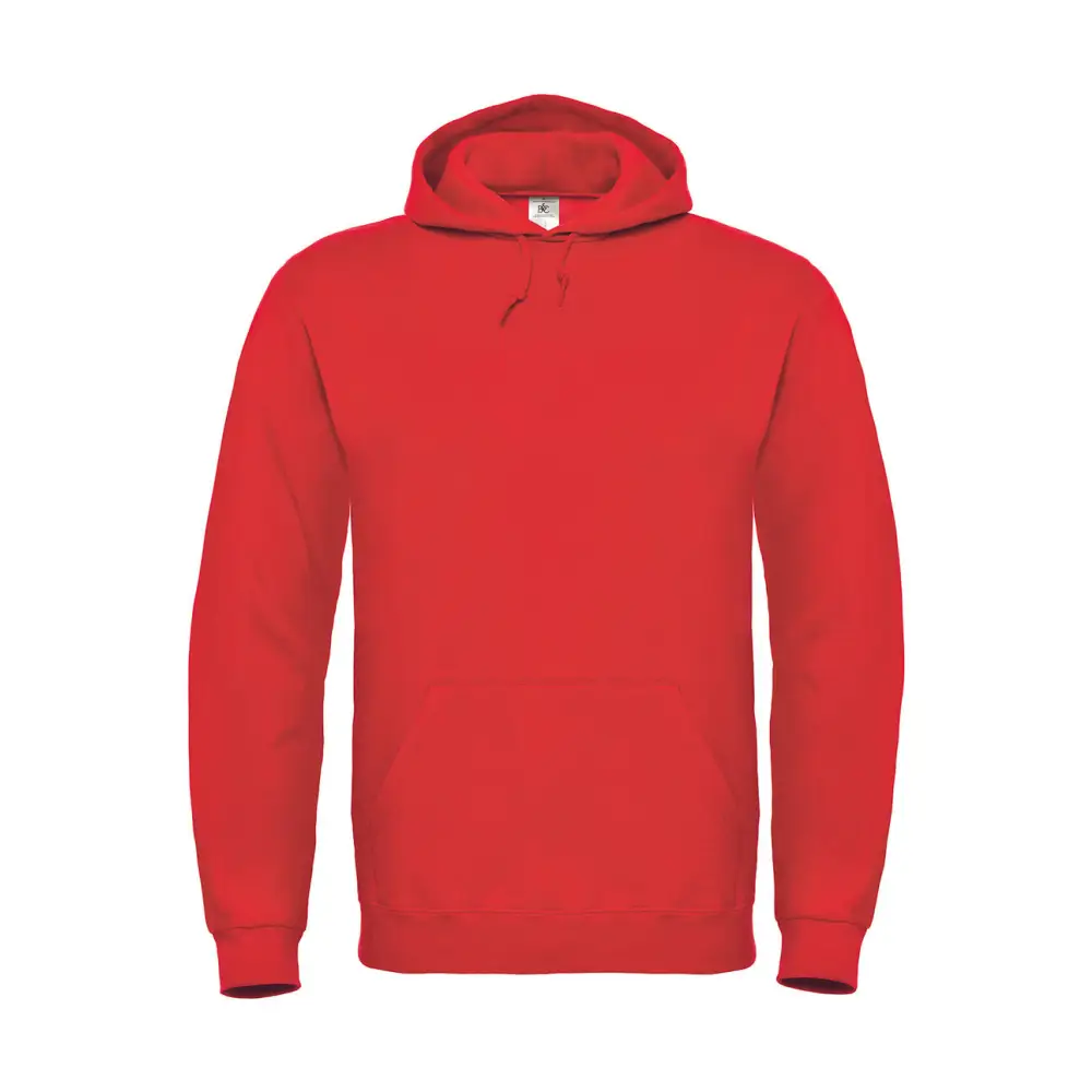 B&C ID.003 Cotton Rich Hooded Sweatshirt - Red / XS