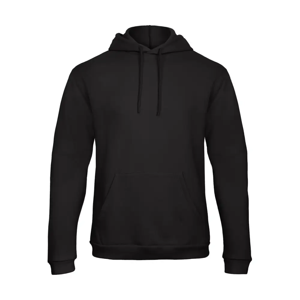B&C ID.203 50/50 Hooded Sweatshirt Unisex - Black / XS