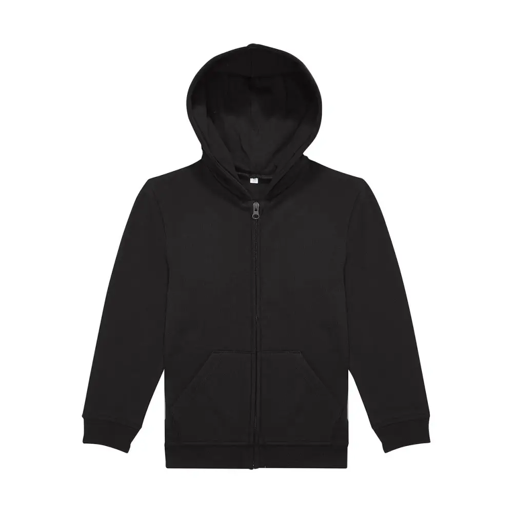 B&C ID.334 Zip Hood /kids - Black / 5/6 (110/116)