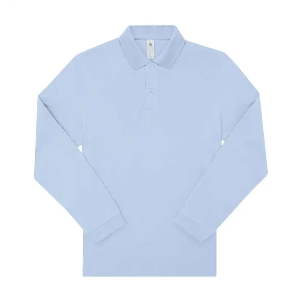 B&C My Polo 180 LSL - Blush Blue / S