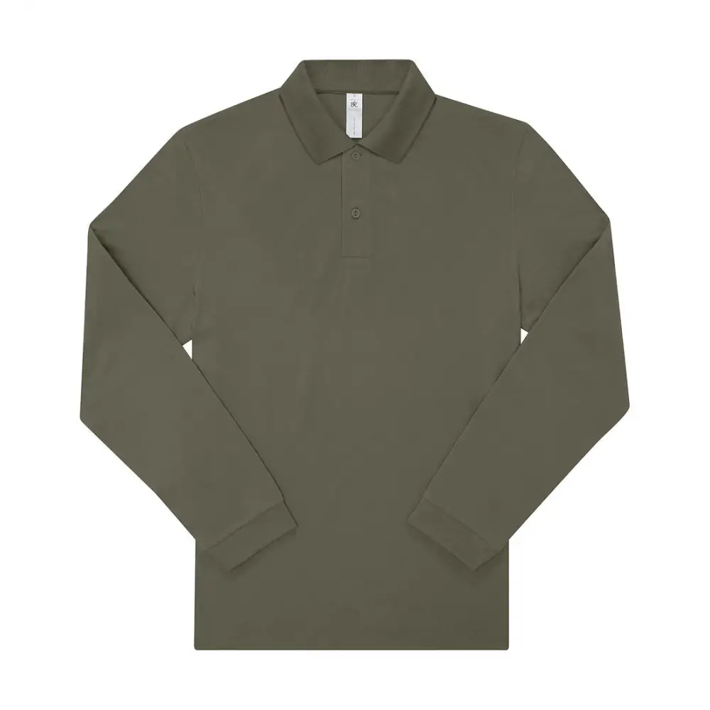 B&C My Polo 180 LSL - Camo Green / S