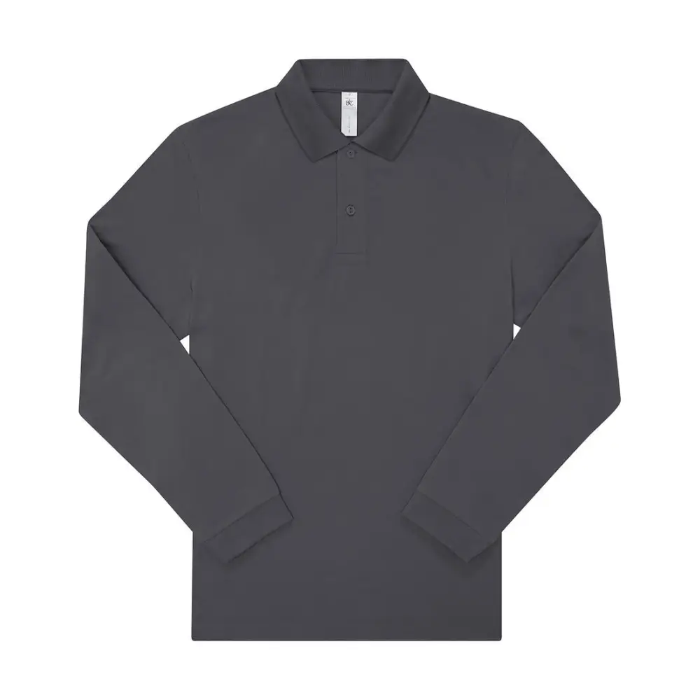 B&C My Polo 180 LSL - Dark grey / S