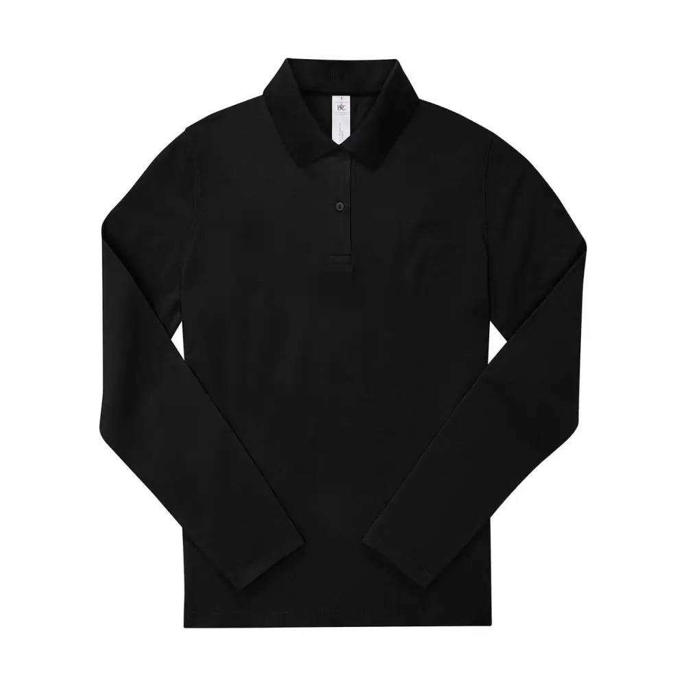 B&C My Polo 180 LSL /Women - Black / XS
