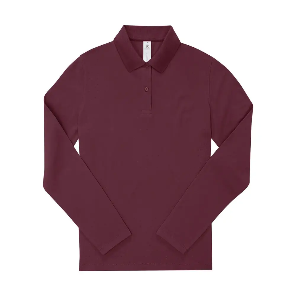 B&C My Polo 180 LSL /Women - Burgundy / XS