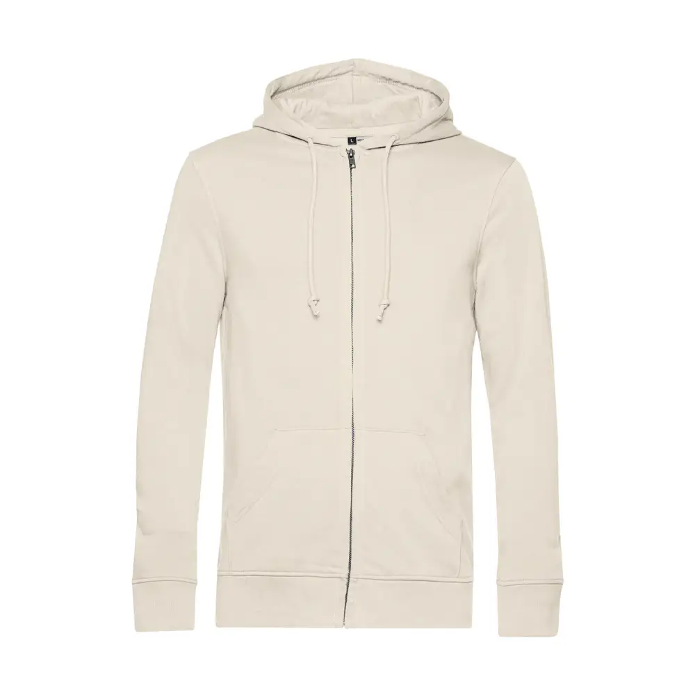 B&C Organic Inspire Zipped Hood - Off White / XS