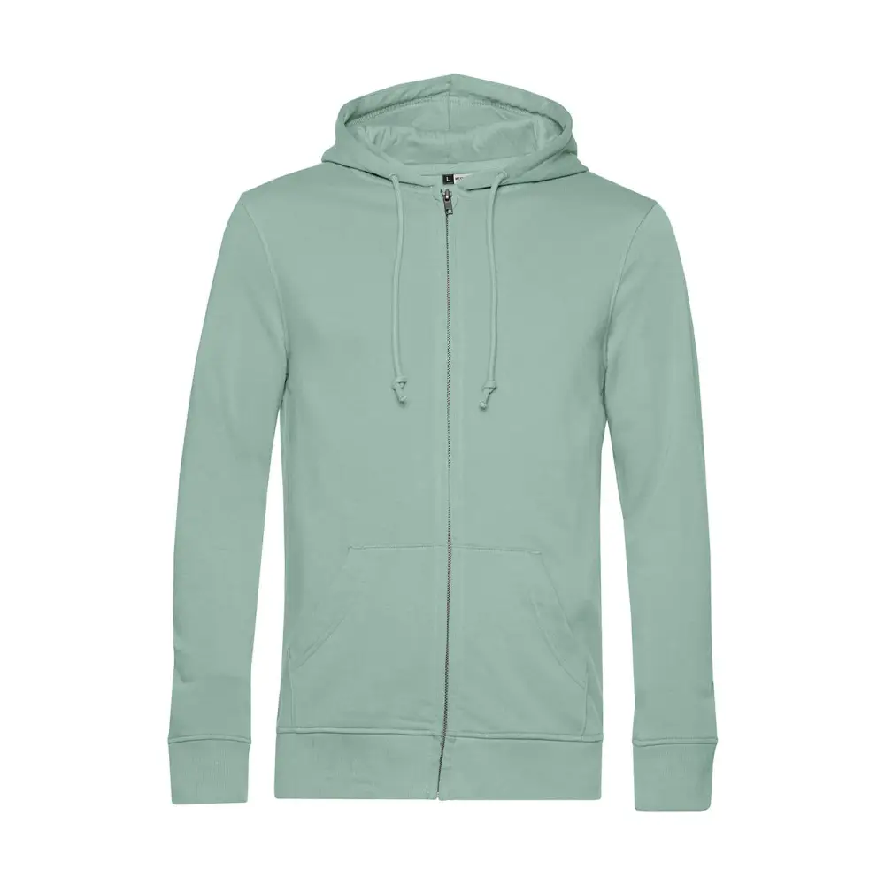 B&C Organic Inspire Zipped Hood - Sage / XS