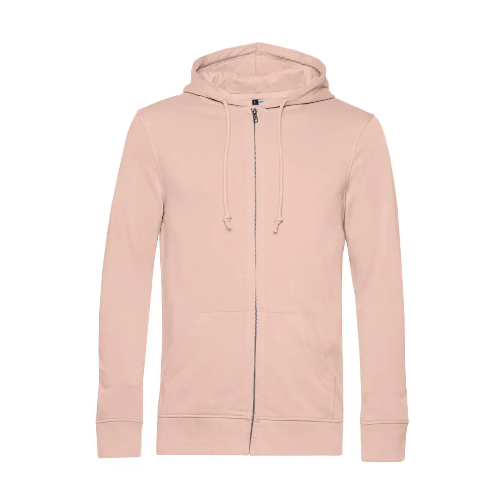 B&C Organic Inspire Zipped Hood - Soft Rose / XS