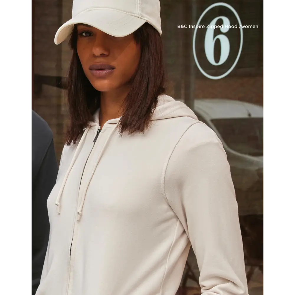 B&C Organic Inspire Zipped Hood /women
