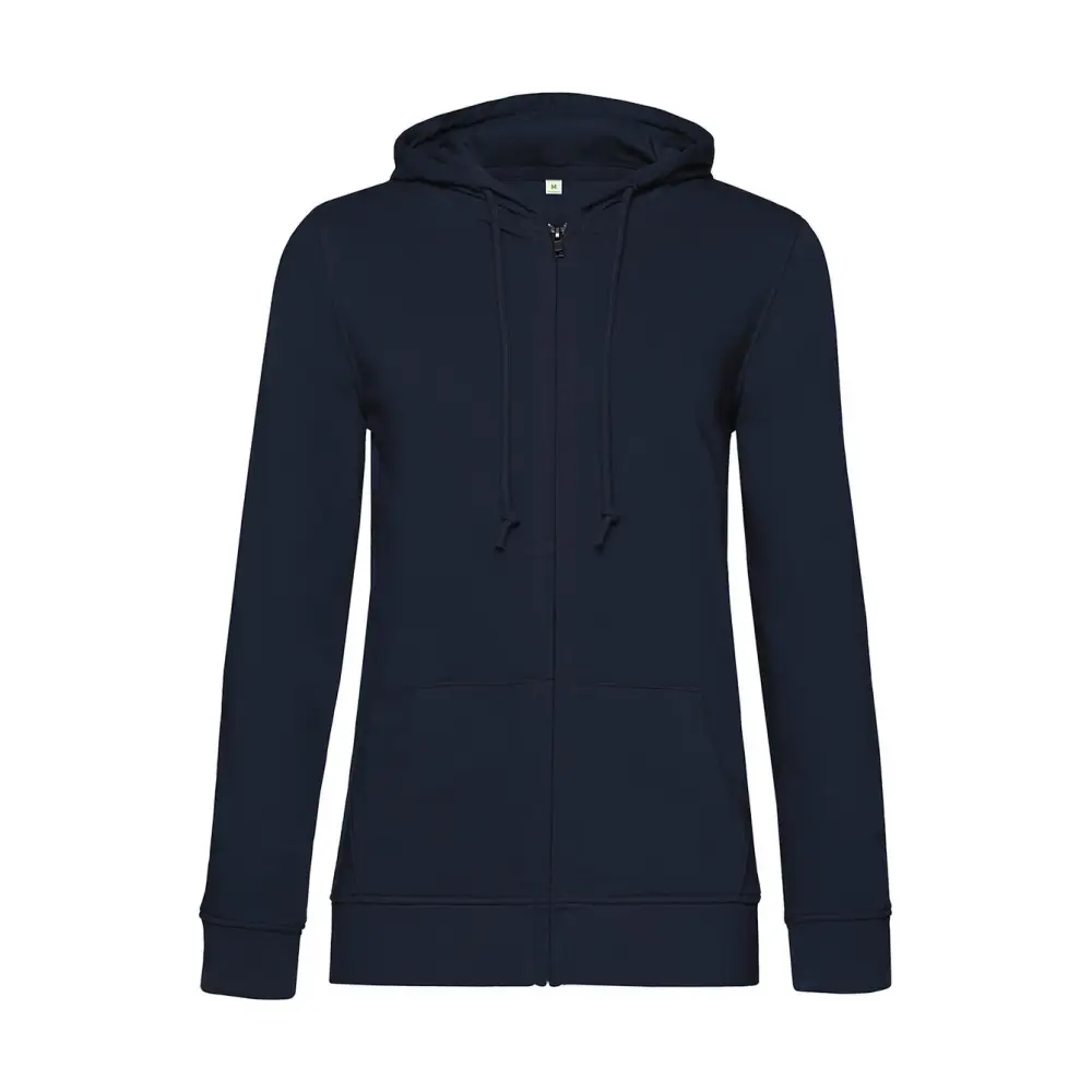 B&C Organic Inspire Zipped Hood /women - Navy / XS
