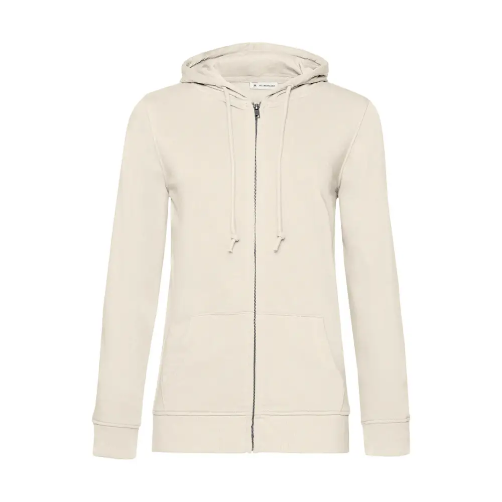 B&C Organic Inspire Zipped Hood /women - Off White / XS
