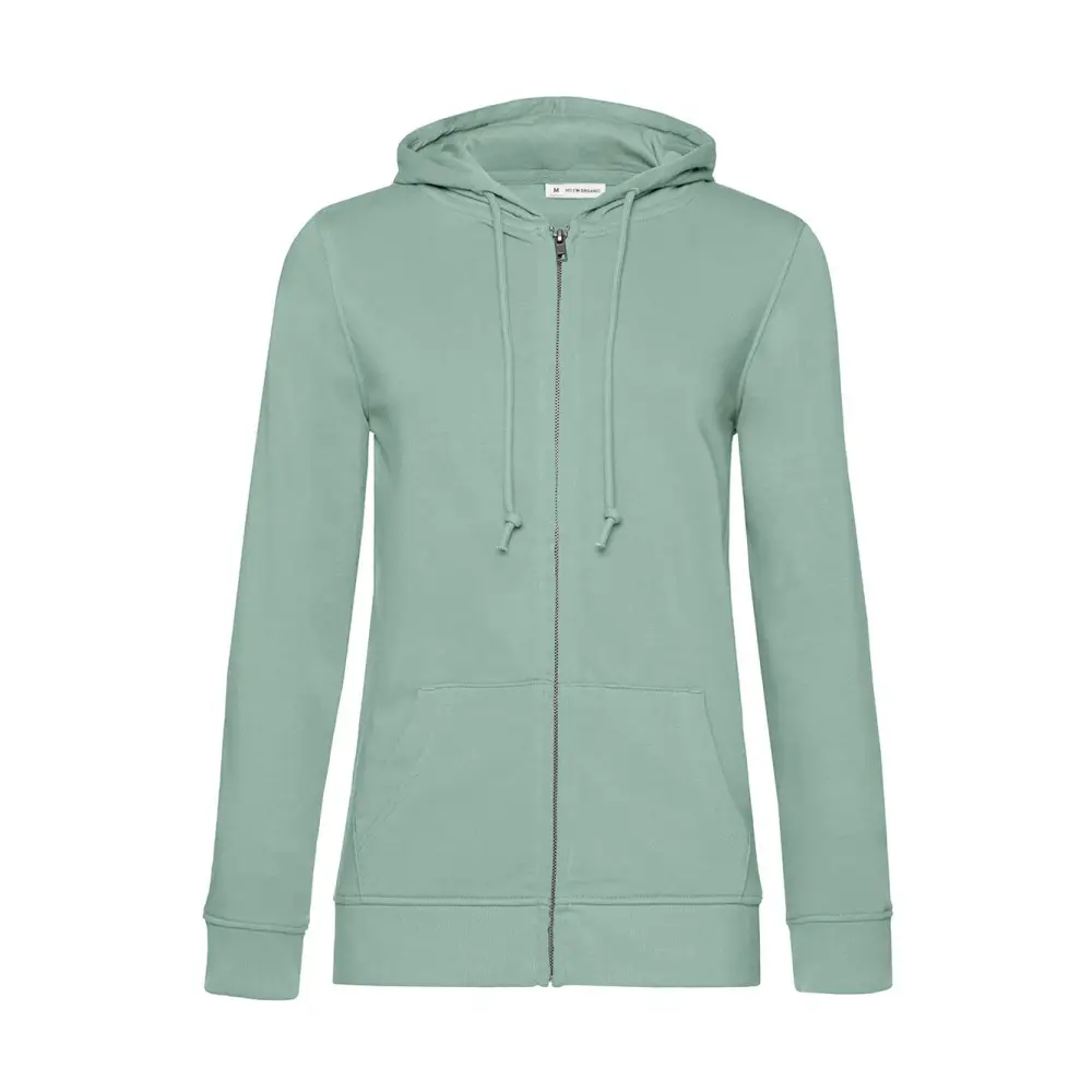 B&C Organic Inspire Zipped Hood /women - Sage / XS
