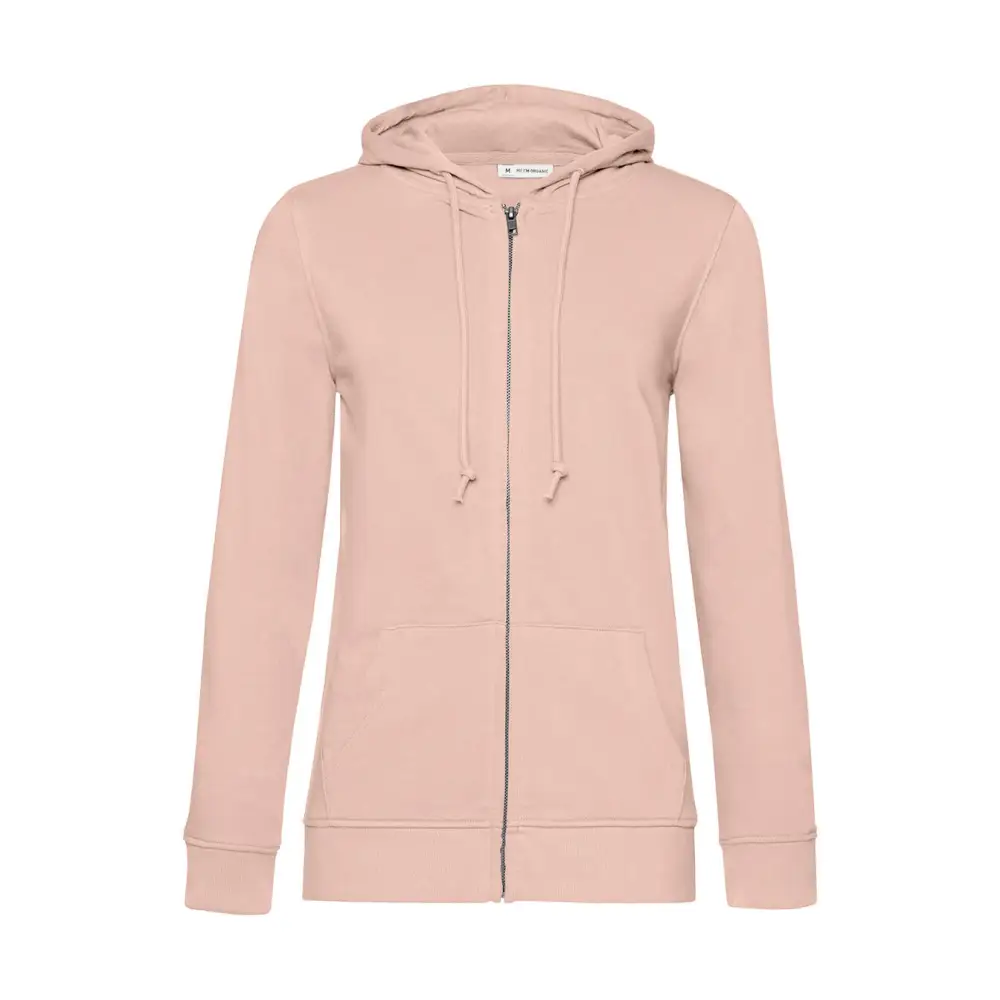 B&C Organic Inspire Zipped Hood /women - Soft Rose / XS
