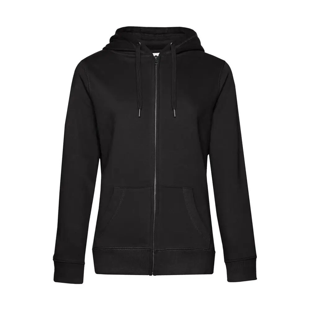 B&C QUEEN Zipped Hood - Black Pure / XS