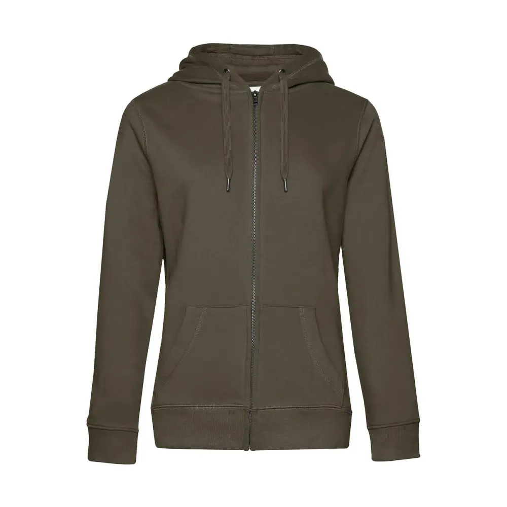 B&C QUEEN Zipped Hood - Khaki / XS