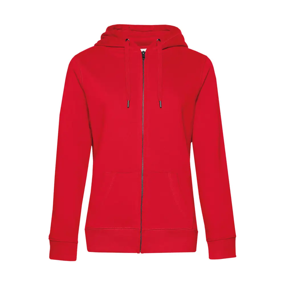 B&C QUEEN Zipped Hood - Red / XS