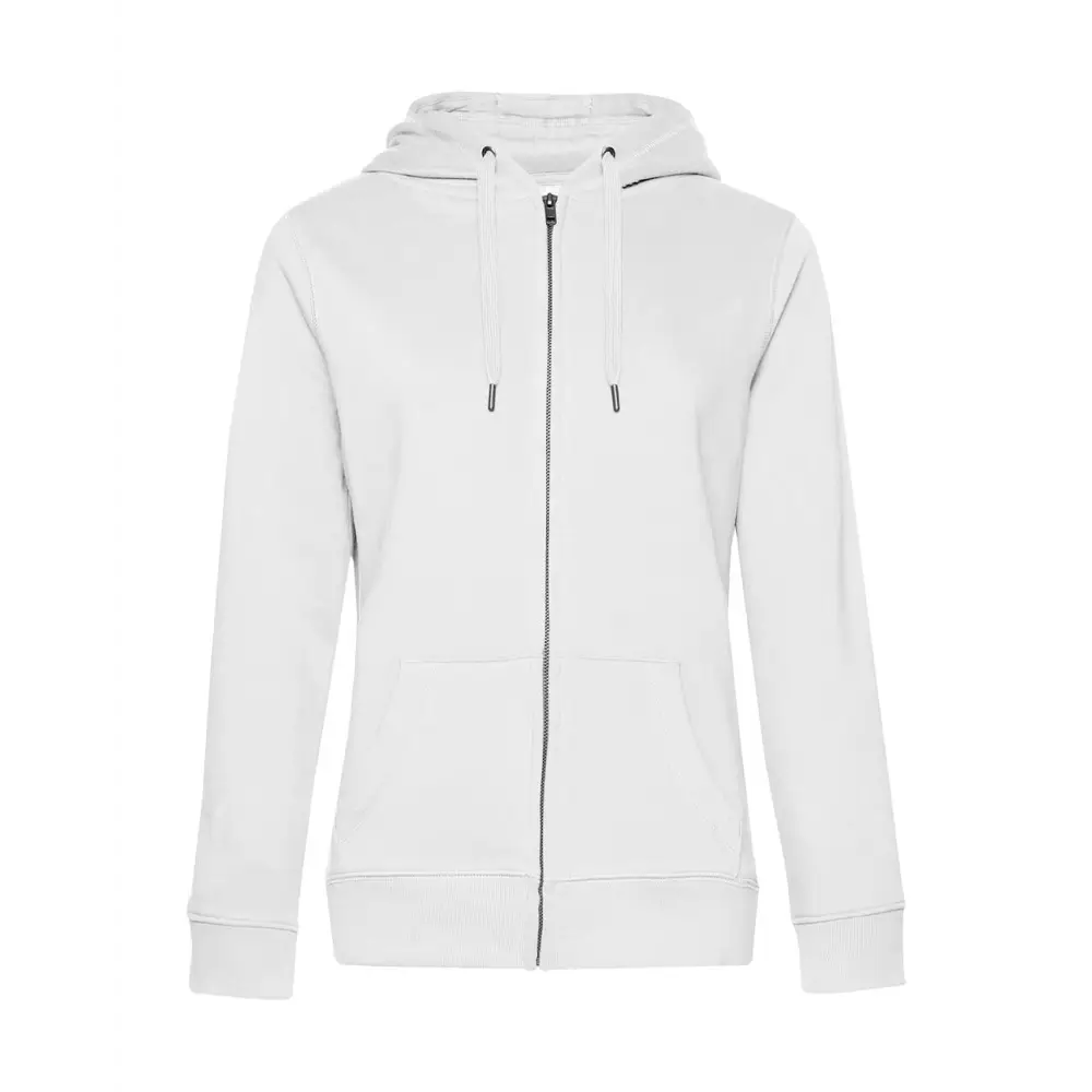 B&C QUEEN Zipped Hood - White / XS