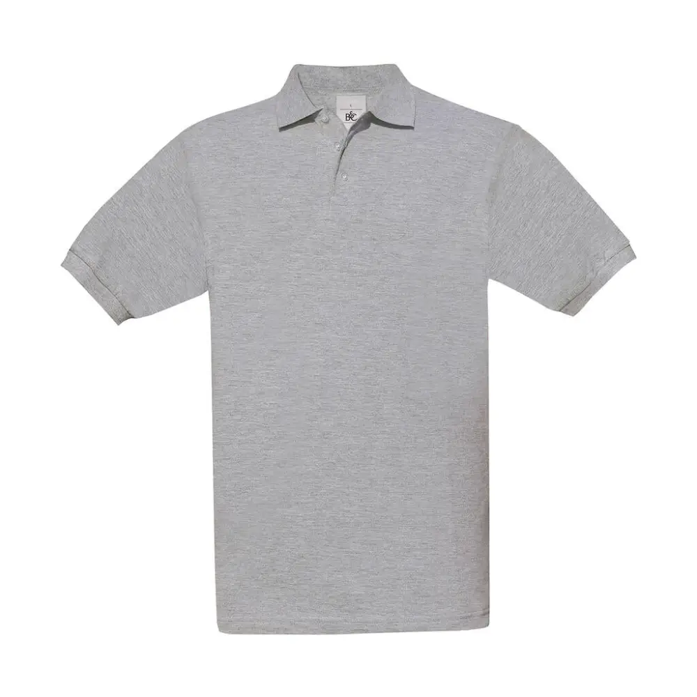 B&C Safran Piqué Polo - Heather Grey / S