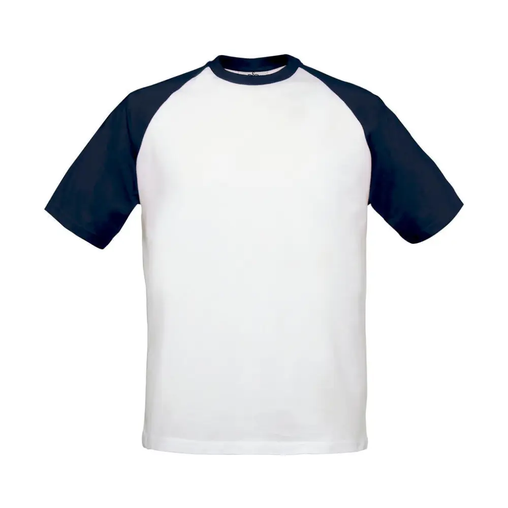B&C T-Shirt Base-Ball - white/navy / S