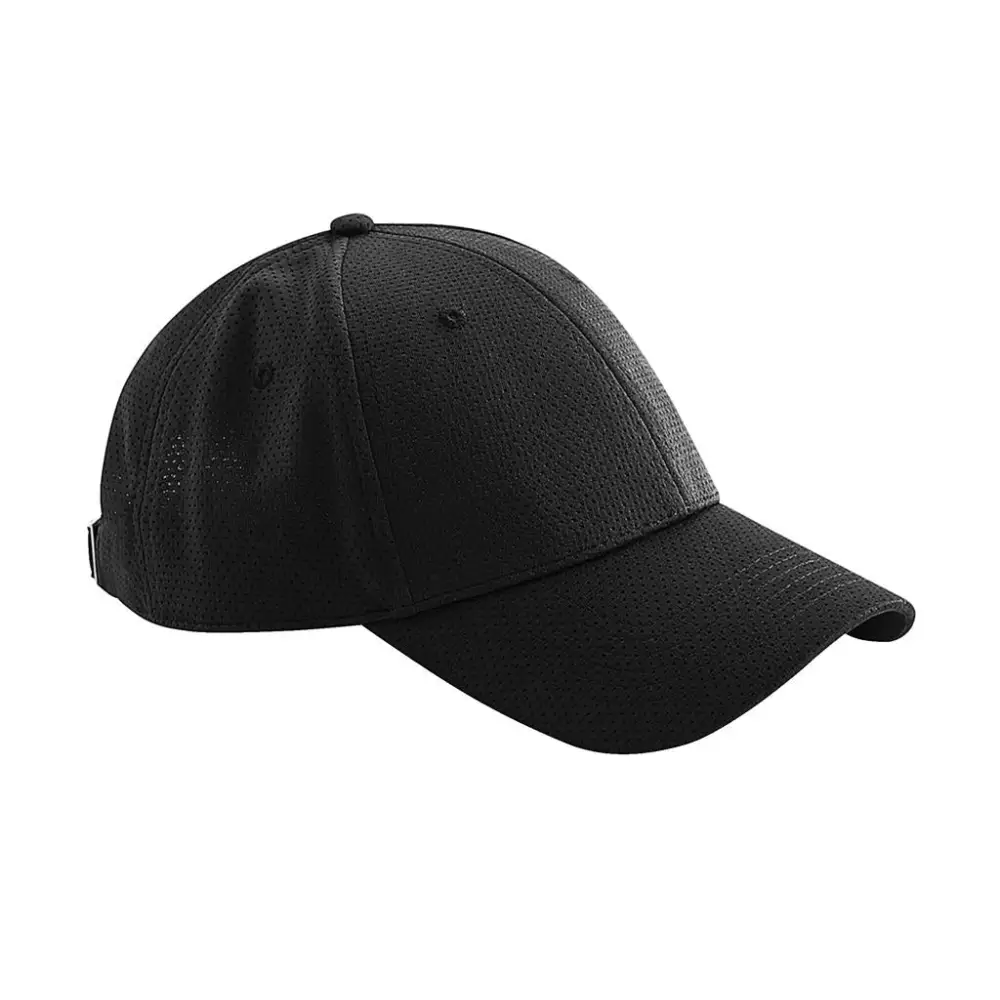 Beechfield Air Mesh 6 Panel Cap - Black