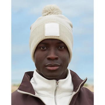 Beechfield Appliqué Patch Pom Beanie