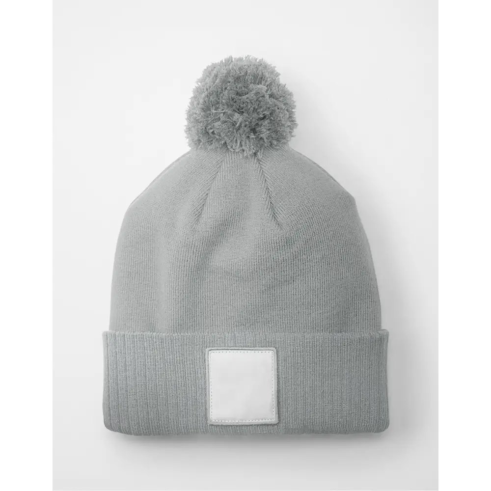 Beechfield Appliqué Patch Pom Beanie
